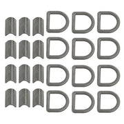DURAFORCE Heavy Duty 3/8" Weld-On D Rings 5000 lbs MBS 12 Pack for Trailers & ATVs