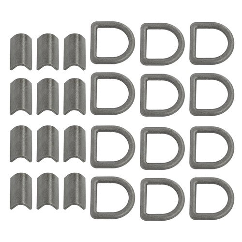 DURAFORCE Heavy Duty 3/8" Weld-On D Rings 5000 lbs MBS 12 Pack for Trailers & ATVs