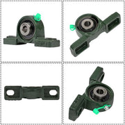 DURAFORCE 6PCS UCP201-8 Pillow Block Bearing 1/2" Bore 2 Bolt Cast Iron Base Self-Aligning