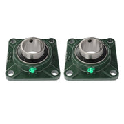 DURAFORCE Self-Aligning UCF210-32 Pillow Block Bearing Solid Base 2" Bore 4-Bolt 2Pcs