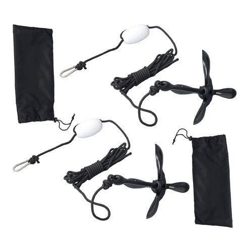 DURAFORCE 2-Pack Folding Anchor Set 0.7kg Black For Grapnel Boat Marine Kayak