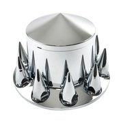 DURAFORCE 33mm Spiked Axle Cover Set Rear Axle Complete Wheel Cover Fits For Semi Truck