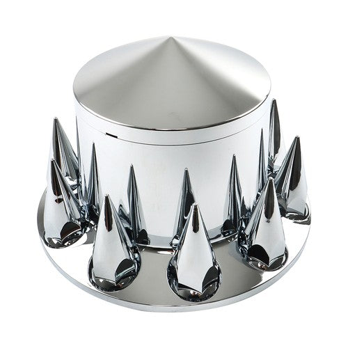 DURAFORCE 33mm Spiked Axle Cover Set Rear Axle Complete Wheel Cover Fits For Semi Truck