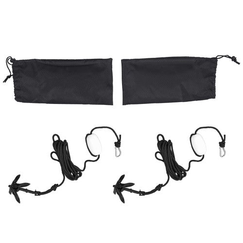 DURAFORCE 2-Pack Folding Anchor Set 0.7kg Black For Grapnel Boat Marine Kayak