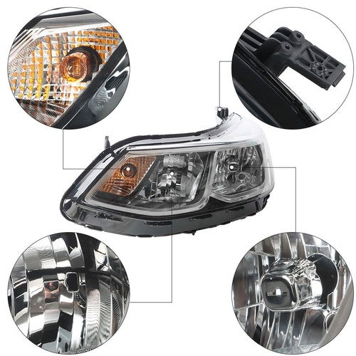 DURAFORCE Headlight Replacement Fit For Chevrolet Cruze 2016-2019 Sedan LH+RH Side Halogen
