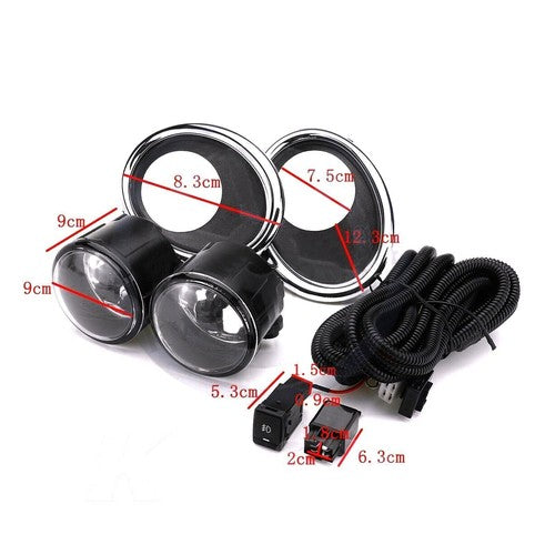 DURAFORCE For Nissan Rogue Sport 2017-2019 Fog Lights Lamp Bulb+Switch+Harness+Cover Set