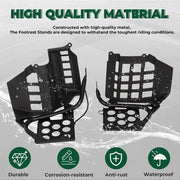 DURAFORCE Black Heel Guards Footrest For 1987-2006 Yamaha Banshee LH+RH Nerf Bars