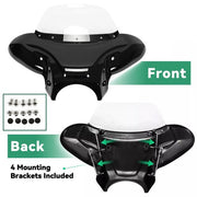 DURAFORCE Universal Front Fairing Batwing Windshield Windscreen For Harley Yamaha Suzuki