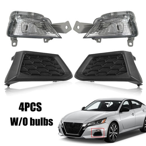 DURAFORCE For 2019-2021 Nissan Altima Front Turn Signal Fog Light Cover LH&RH Pair 4PCS