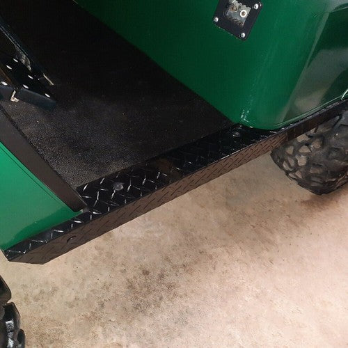 DURAFORCE Rocker Panel Aluminum Diamond Plate Side Cover For EZGO TXT Golf Cart 1994-2013