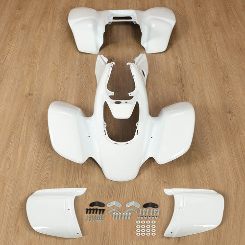 DURAFORCE White Front and Rear Fender Kit for Honda TRX 400EX TRX400EX 2005-2007 ABS