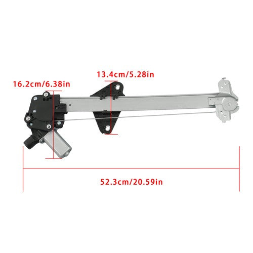 DURAFORCE 751-623 For Honda Fit 2009-2014 Rear Left Window Regulator w/ Motor with 2 Pins