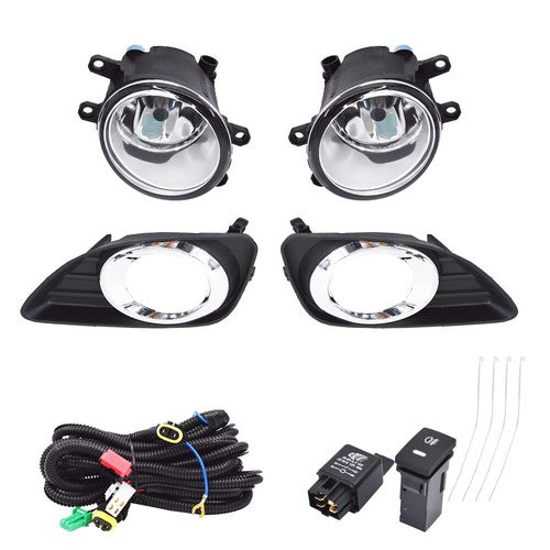 DURAFORCE Clear Bumper Lamps Driving Fog Lights+Switch Fit For Camry 2010-2011