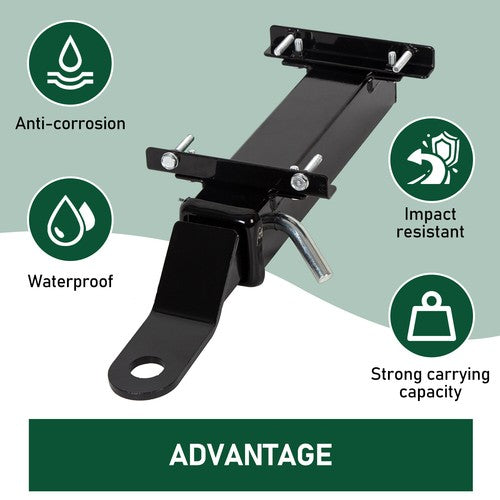 DURAFORCE Golf Cart Trailer Hitch 2″ Receiver for Club Car EZGO Yamaha Backseat Foot Rest