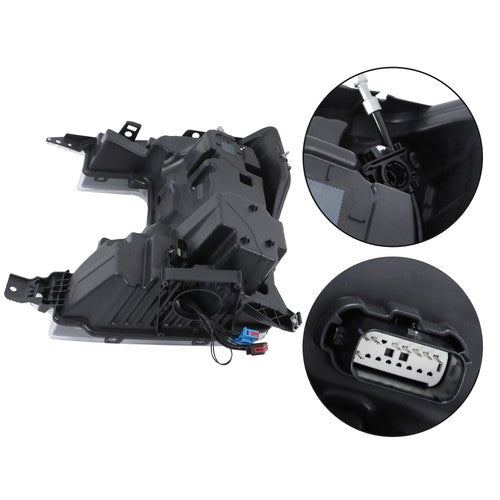 DURAFORCE Headlights Replacement For Ford F250 F350 SuperDuty 2020-2022 LH+RH LED Black
