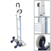 DURAFORCE 550 lbs Capacity Aluminum Hand Truck Stair Climber 2 in 1 & Handles