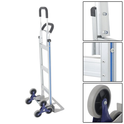 DURAFORCE 550 lbs Capacity Aluminum Hand Truck Stair Climber 2 in 1 & Handles