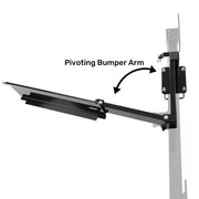 DURAFORCE For Grilling Universal Powder Coated Black Bumper-Mounted Swing Arm Assembly