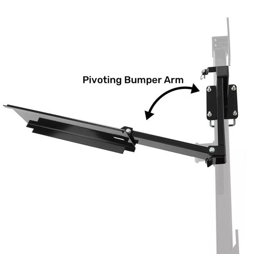 DURAFORCE For Grilling Universal Powder Coated Black Bumper-Mounted Swing Arm Assembly