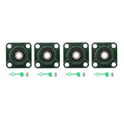 DURAFORCE 4pcs UCF202-10 Pillow Block Bearing 5/8" Bore 4-Bolt Self-Aligning Solid Base