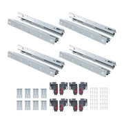 DURAFORCE 4Pair 18Inch Undermount Soft Close Drawer Slides with 3D Adjustable Lock Device