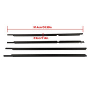 DURAFORCE For Toyota 4Runner 2003-2009 Car Window Outside Pressure Strip Black Compatible