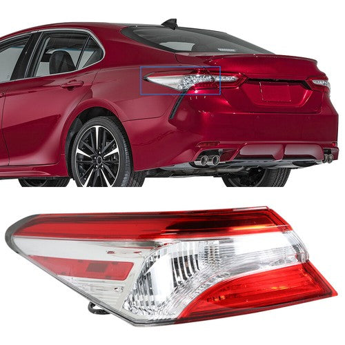 DURAFORCE Driver/LH Side Rear Tail Light Outer Lamp For Toyota Camry SE LE 2018 2019 2020