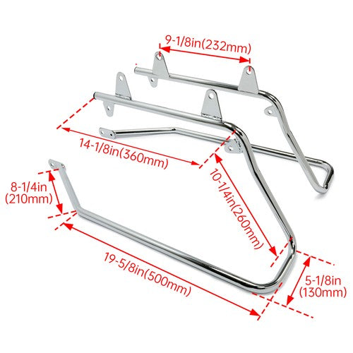 DURAFORCE Hard Saddlebags Bag W/ Conversion Brackets For Harley Heritage Softail 1986-2017