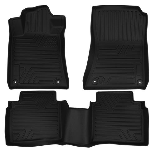 DURAFORCE Floor Liner Full Set Car Mats for 2019-2025 Nissan Altima TPE Rubber All-weather
