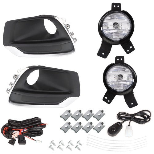 DURAFORCE For Chevy Trax 2017-2018 Dr Right&Left Fog Lights Lamps w/Cover kits Halogen
