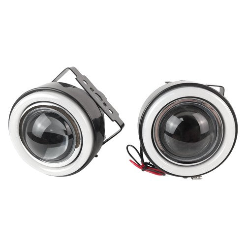 DURAFORCE For Dodge 3" inch Projector Fog Light Lamps CCFL White Halo Angel Eyes Rings