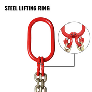 DURAFORCE 2PCS 5/16"x6' G80 Chain Lifting Sling 2 Legs 3T 6600lbs Capacity Grab Hooks