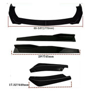 DURAFORCE Front & Rear Bumper Lip Splitter Spoiler + Side Skirt Body Kits For Subaru WRX