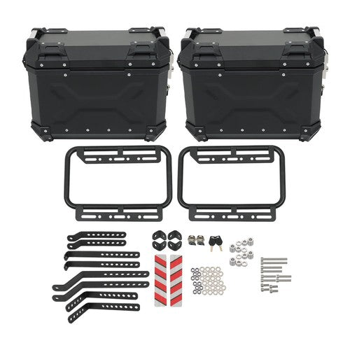 DURAFORCE 36L Luggage Side Box Hard Trunk Saddle Bag with Mounting Brackets Universal