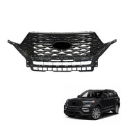 DURAFORCE For Ford Explorer 2020-2022 Replacement Front Upper Grille Grill Gloss Black ABS