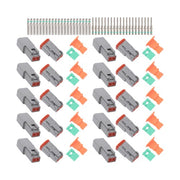 DURAFORCE 2 Pin Connector 10 Sets DT04-2P DT06-2S with Solid Contacts 14-20AWG
