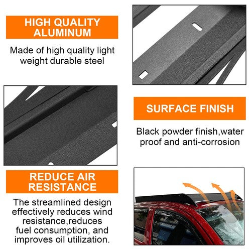 Roof Rack Cargo Carrier Steel For Toyota Tacoma 2005 To 2023 Double Cab 330 Lbs