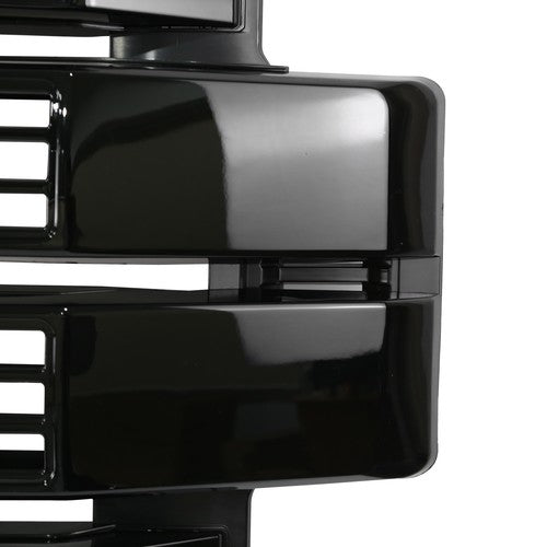 Platinum Front Upper Grille Gloss Black For Ford F250 F350 Super Duty 2017-2019