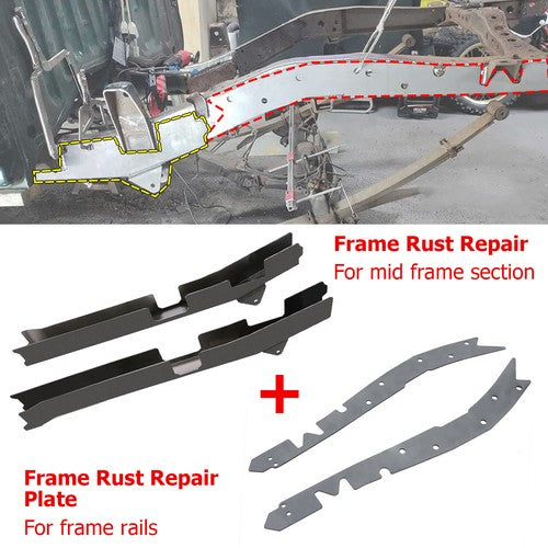 DURAFORCE Frame Rust Repair Set Repair Plate Steel for Toyota Tacoma Regular Cab 1996-04