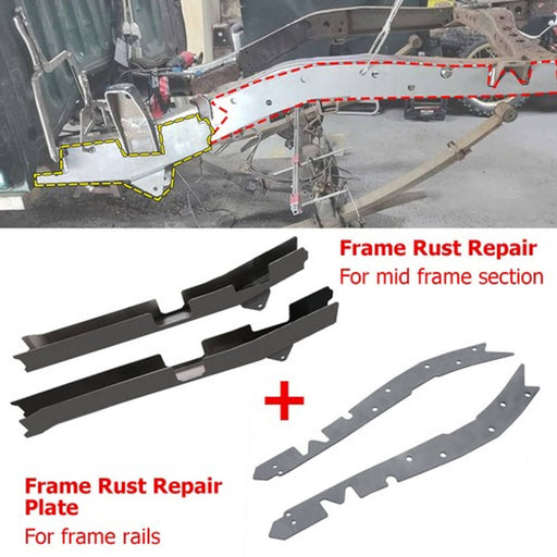 DURAFORCE Frame Rust Repair Set Repair Plate Steel for Toyota Tacoma Regular Cab 1996-04