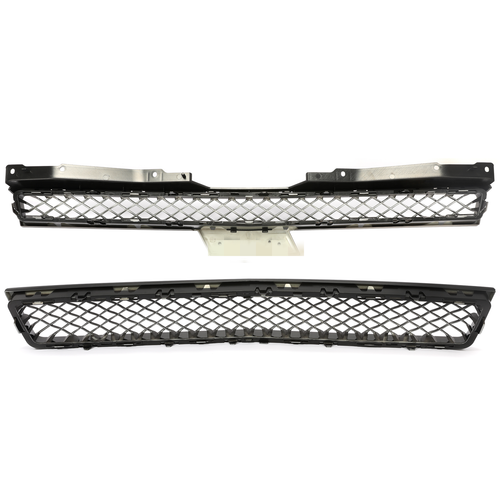 Mesh Front Bumper Grille Grill for 07-14 Chevy Tahoe Suburban Avalanche Black