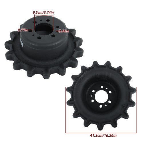 DURAFORCE Sprocket 7165111 For Bobcat T190 T180 T140 With 6 Large Bolt Holes 15 Tooth