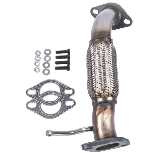 DURAFORCE Exhaust Front Flex Pipe for 2011-15 Optima Sonata HYBRID W/o Oxygen Sensor Ports