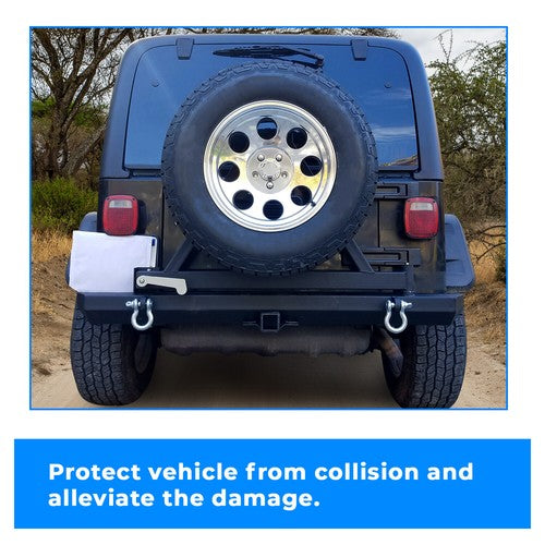 Rear Bumper With Tire Carrier D Ring For Jeep Wrangler YJ 87 96 TJ 97 06