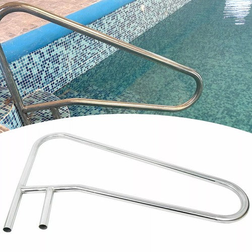 DURAFORCE Cross Braced Deck In-Ground Swimming Pool Stainless Steel Ladder Step Handrail
