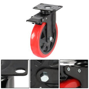DURAFORCE Caster Wheels, Heavy Duty 6 Inch Casters Set of 4, Locking Swivel Casters Wheels