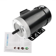 DURAFORCE New 2 HP General Electric Motor 3 Phase 56C Frame 1800 RPM TEFC 230 / 460 Volt