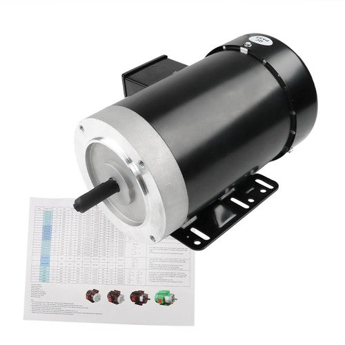 DURAFORCE New 2 HP General Electric Motor 3 Phase 56C Frame 1800 RPM TEFC 230 / 460 Volt