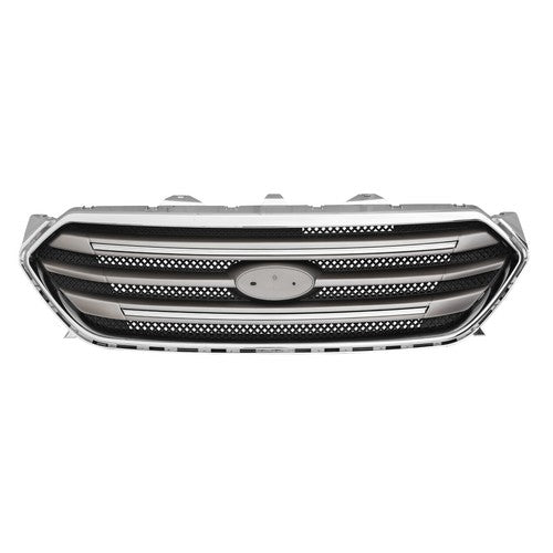 DURAFORCE Front Bumper Lip Upper Grille Assembly Chrome Grill 2013-2019 for Ford Taurus