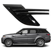 DURAFORCE Left Glossy Black Fender Air Side Vents Grille For 2014-2017 Range Rover Sport